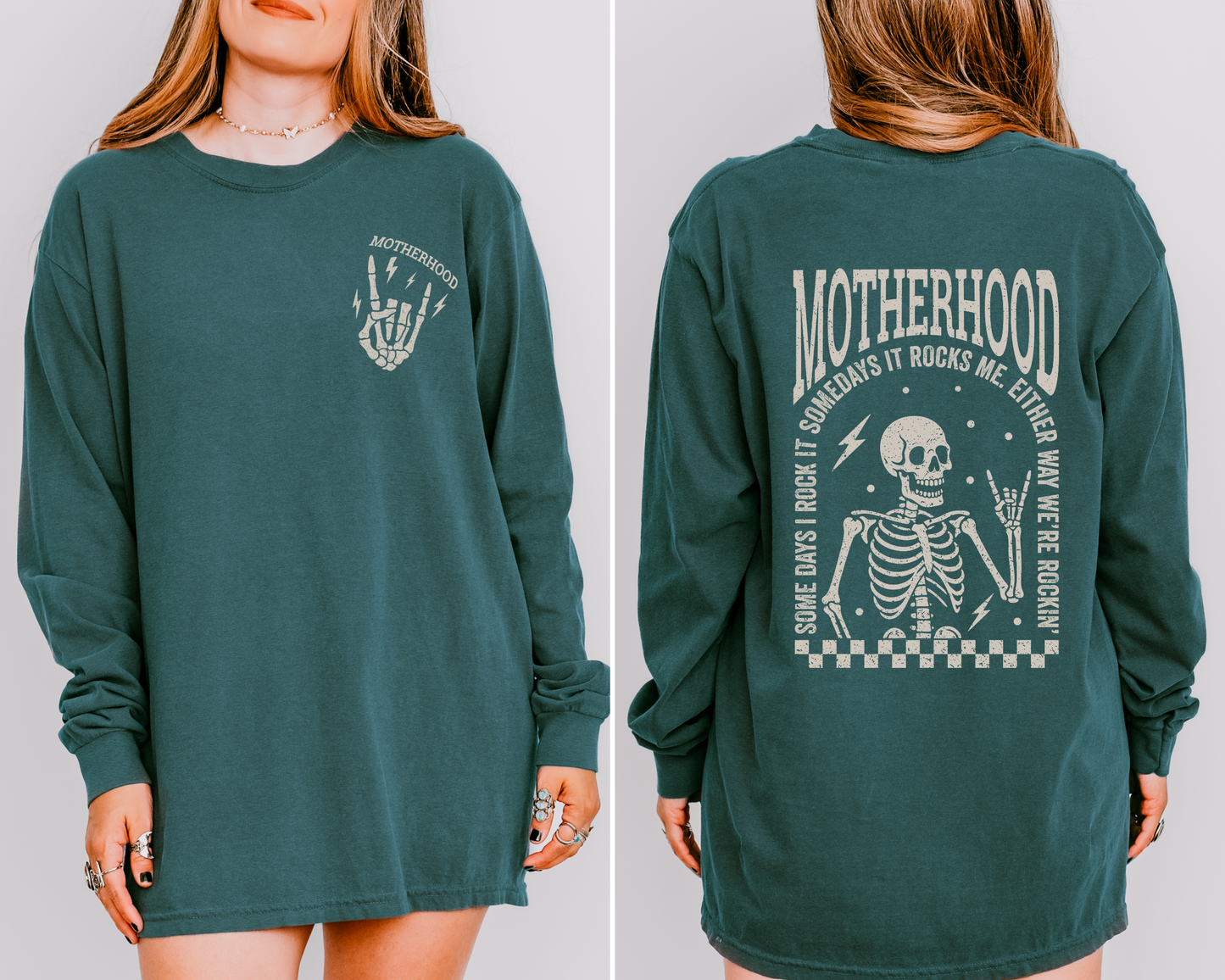 Motherhood “Some Days I Rock It” Long Sleeve Tee