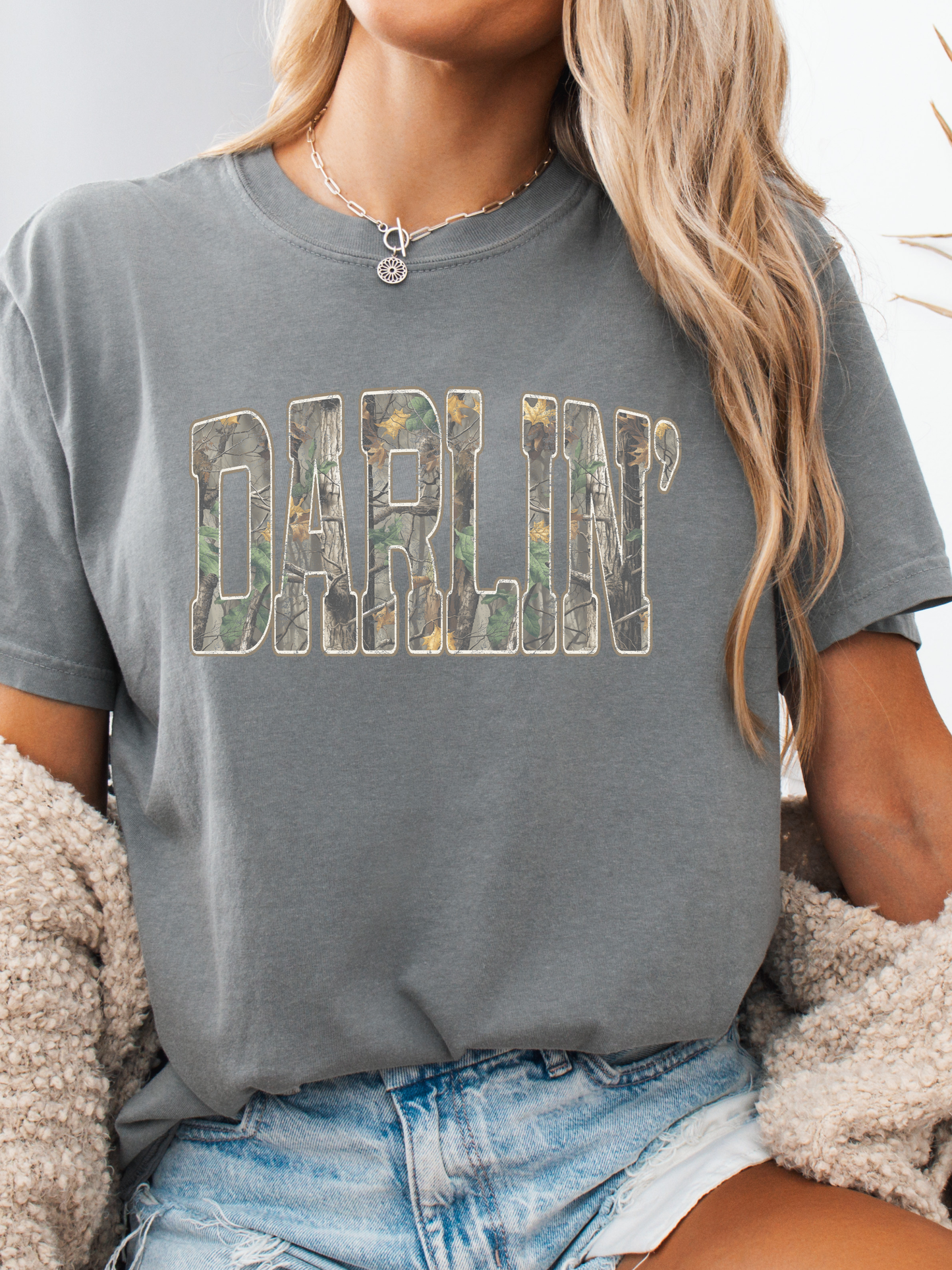 Hello Darlin' Camo Graphic Tee