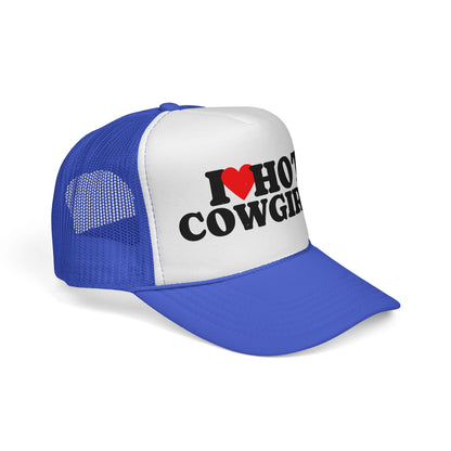 I Love Hot Cowgirls Trucker Hat, Western Trucker Hats, Cowgirl Trucker Hat, Cowboy Trucker Hat, Rodeo Hats, Rodeo Lover Gift, Rodeo Hat