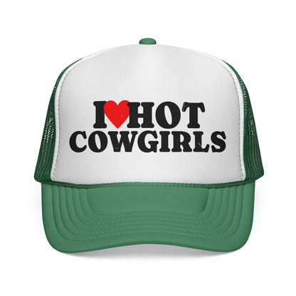 I Love Hot Cowgirls Trucker Hat, Western Trucker Hats, Cowgirl Trucker Hat, Cowboy Trucker Hat, Rodeo Hats, Rodeo Lover Gift, Rodeo Hat