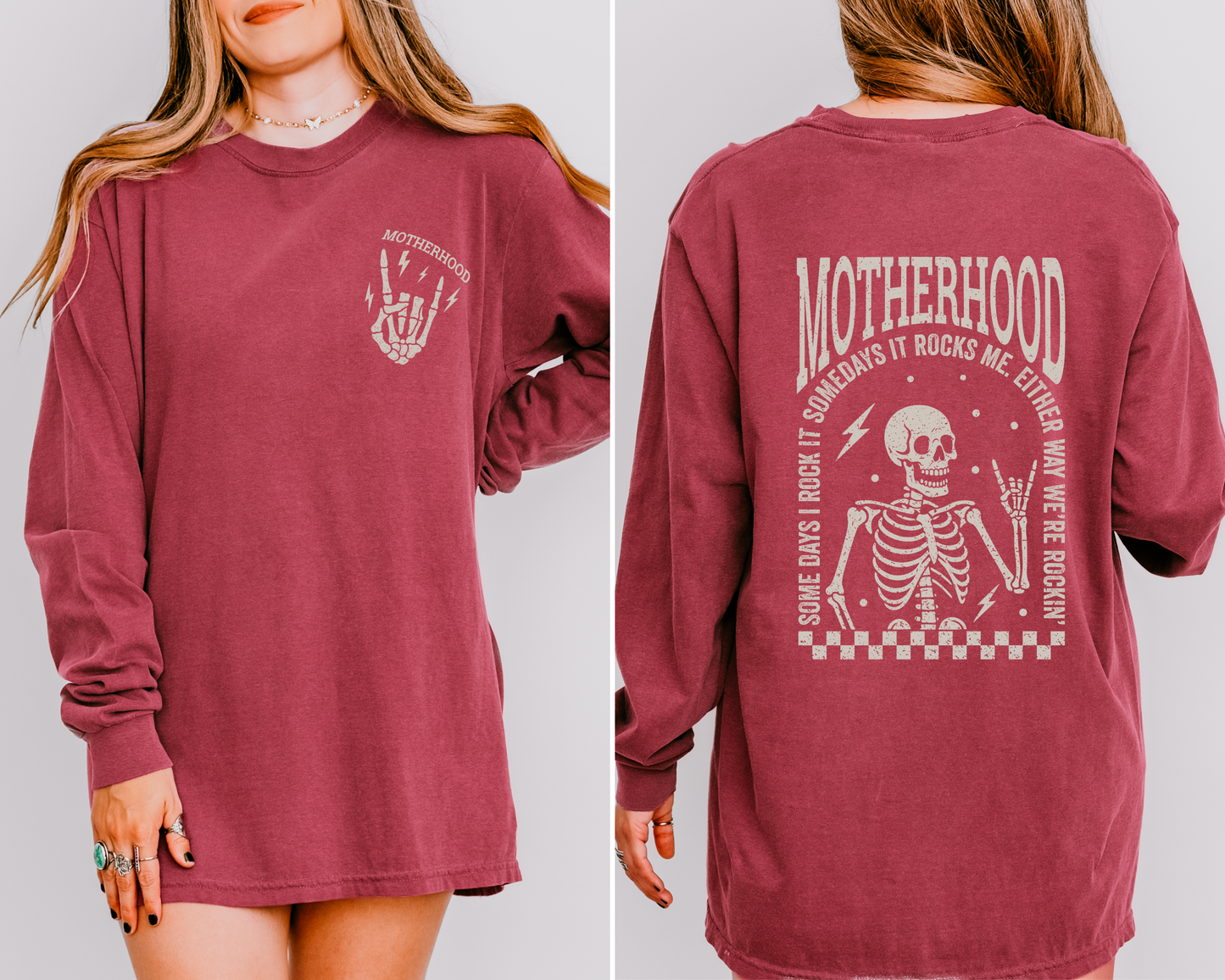 Motherhood “Some Days I Rock It” Long Sleeve Tee