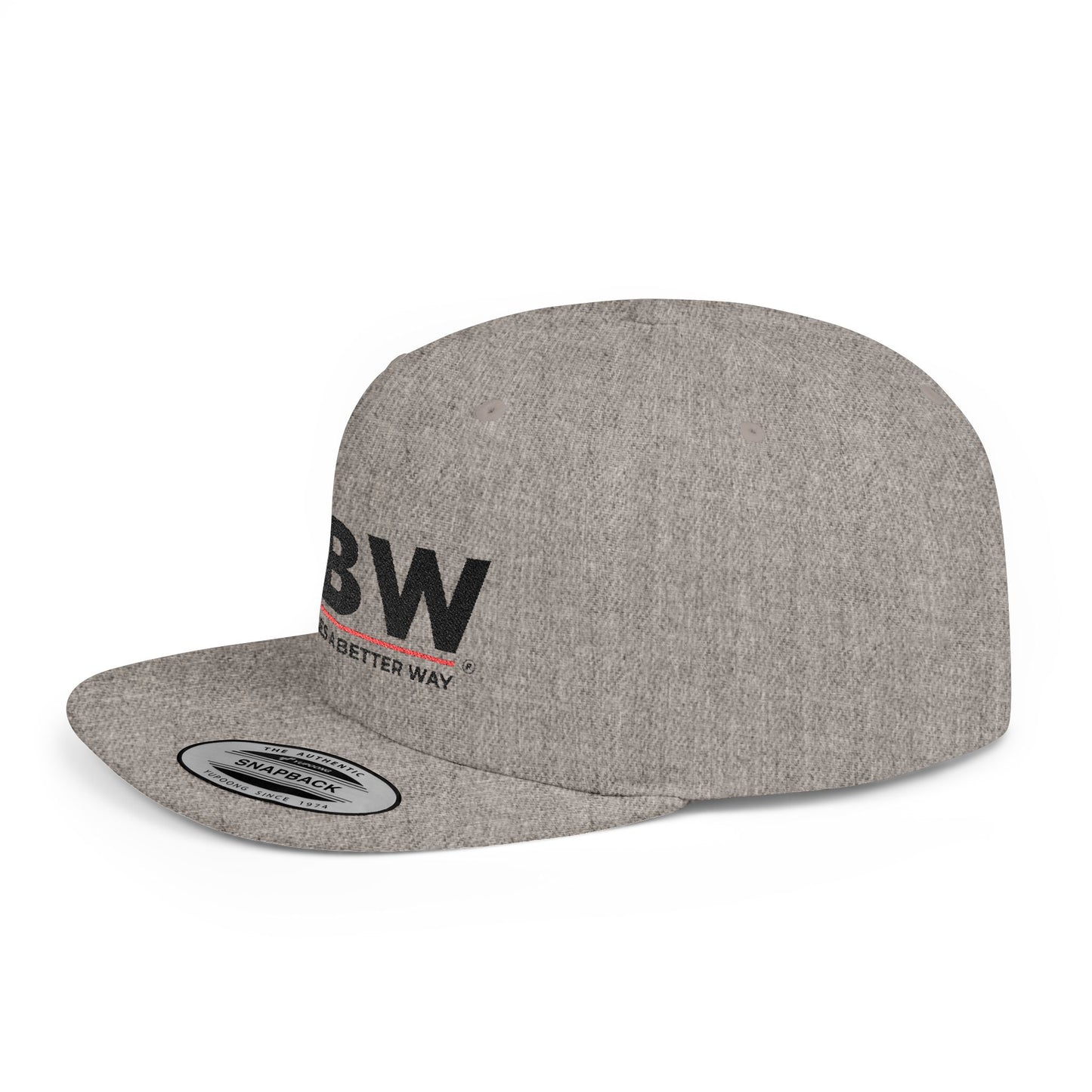 ABW Logo Flat Bill Snapback Hat — 'Appliances A Better Way' Embroidered Cap