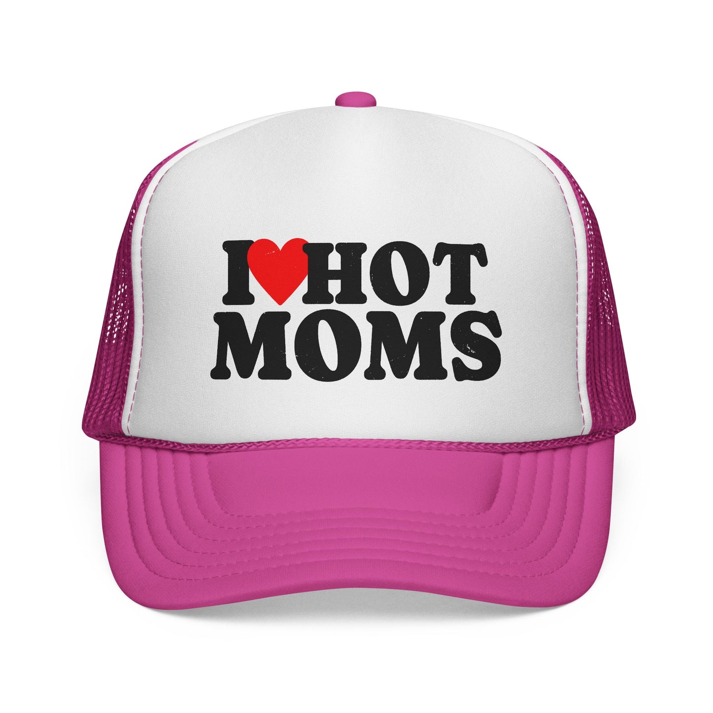 I love Hot Moms Trucker Hat, Otto Trucker Cap, Funny Hats For Men, Adult Humor Gifts, Inappropriate Trucker Hats, New Dad Gift, Lake Day Hat