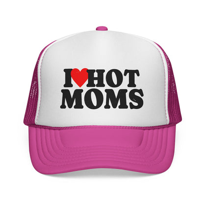 I love Hot Moms Trucker Hat, Otto Trucker Cap, Funny Hats For Men, Adult Humor Gifts, Inappropriate Trucker Hats, New Dad Gift, Lake Day Hat
