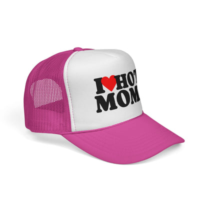 I love Hot Moms Trucker Hat, Otto Trucker Cap, Funny Hats For Men, Adult Humor Gifts, Inappropriate Trucker Hats, New Dad Gift, Lake Day Hat
