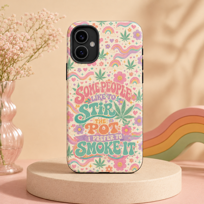 Retro Weed Phone Case | Cute Cannabis Stoner Girl Case