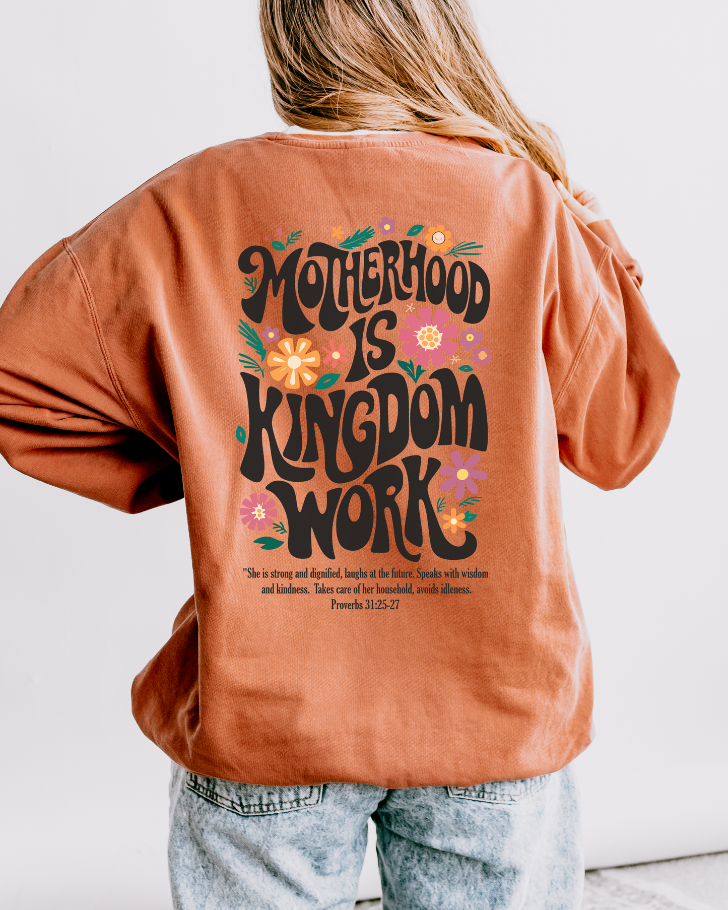Motherhood Is Kingdom Work - Comfort Colors® Long Sleeve Tee