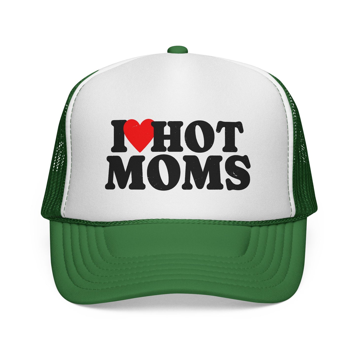 I love Hot Moms Trucker Hat, Otto Trucker Cap, Funny Hats For Men, Adult Humor Gifts, Inappropriate Trucker Hats, New Dad Gift, Lake Day Hat
