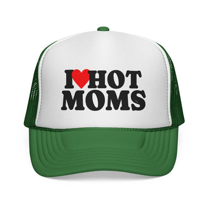 I love Hot Moms Trucker Hat, Otto Trucker Cap, Funny Hats For Men, Adult Humor Gifts, Inappropriate Trucker Hats, New Dad Gift, Lake Day Hat