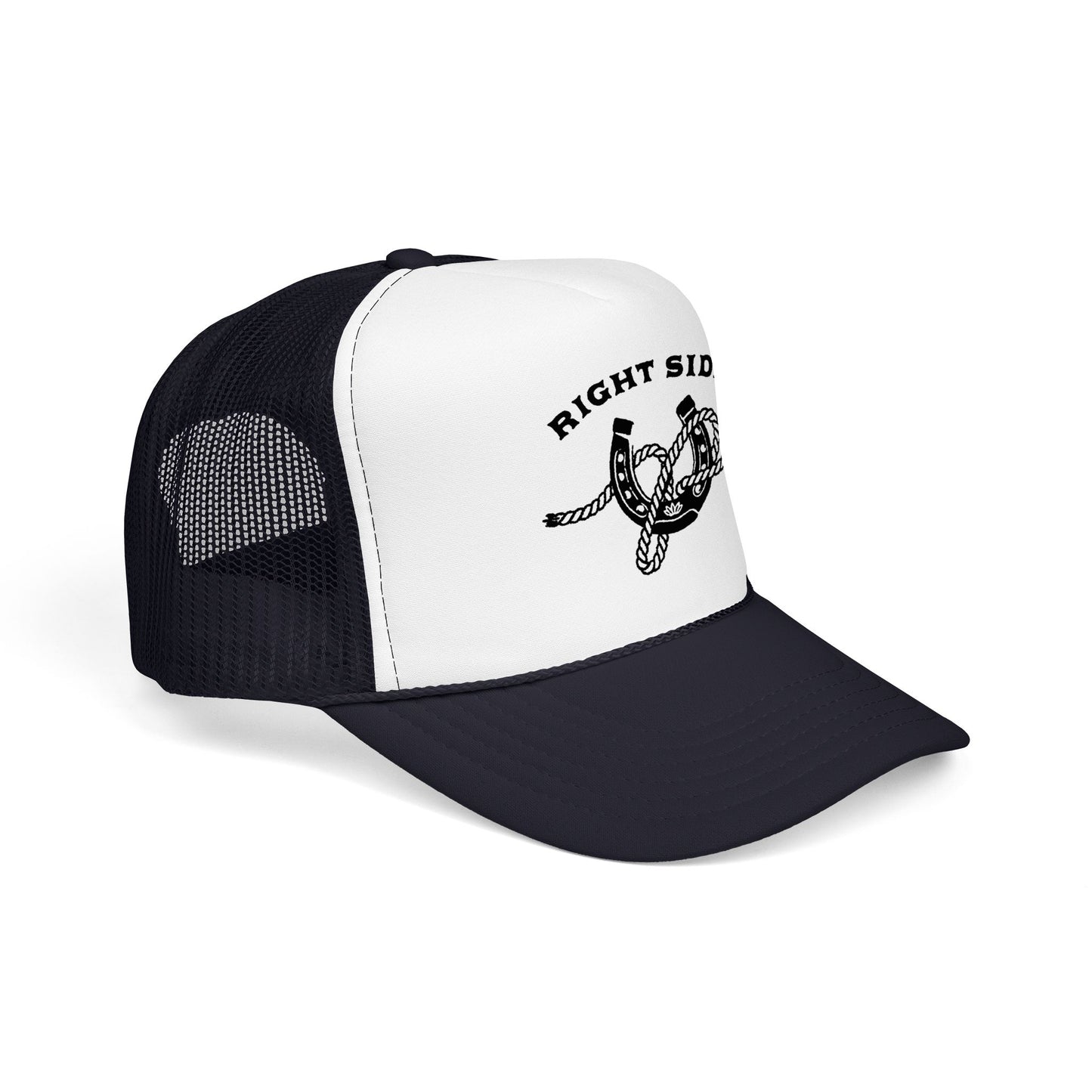 Right Side Rope Knot Trucker Hat | Western Horse Girl Trucker Cap