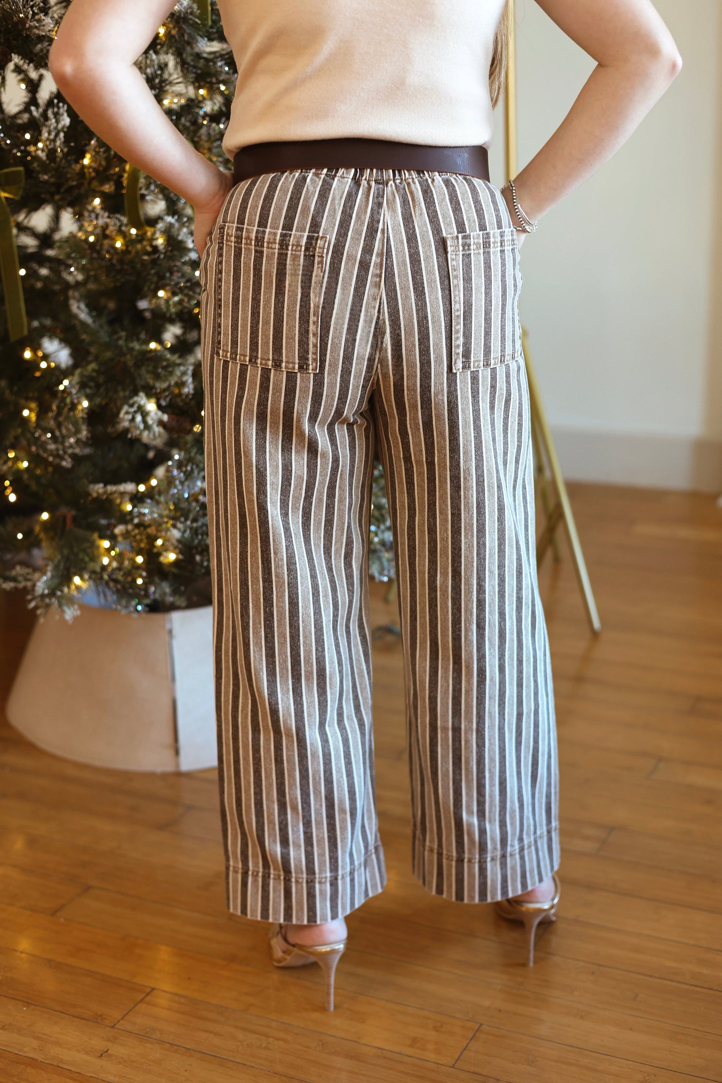 The Striped Denim Pants