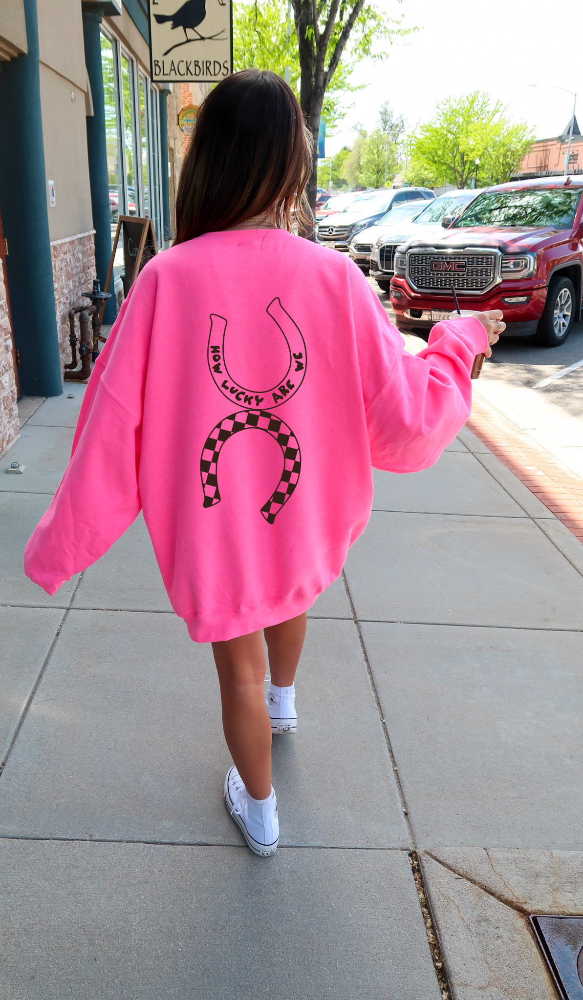 How Lucky Are We Crewneck Sweatshirt