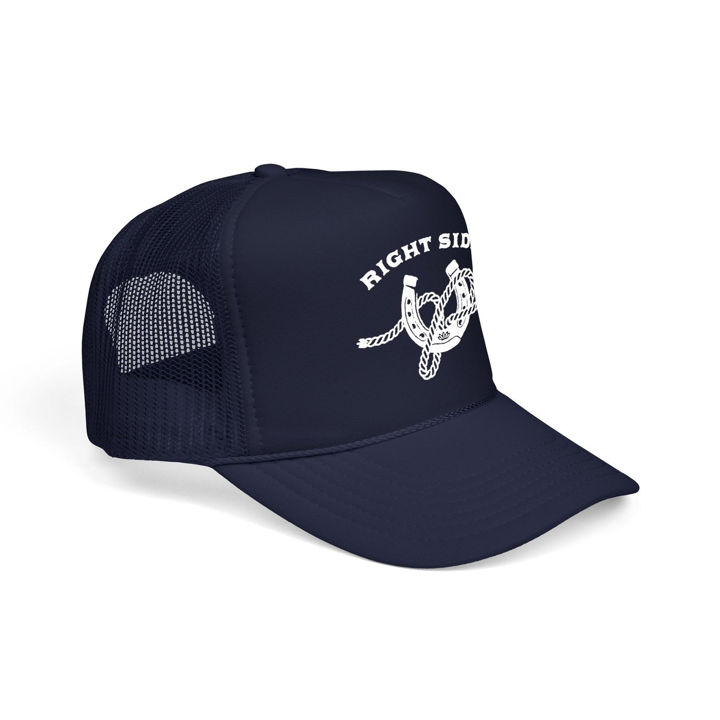 Right Side Rope Knot Trucker Hat | Western Horse Girl Trucker Cap
