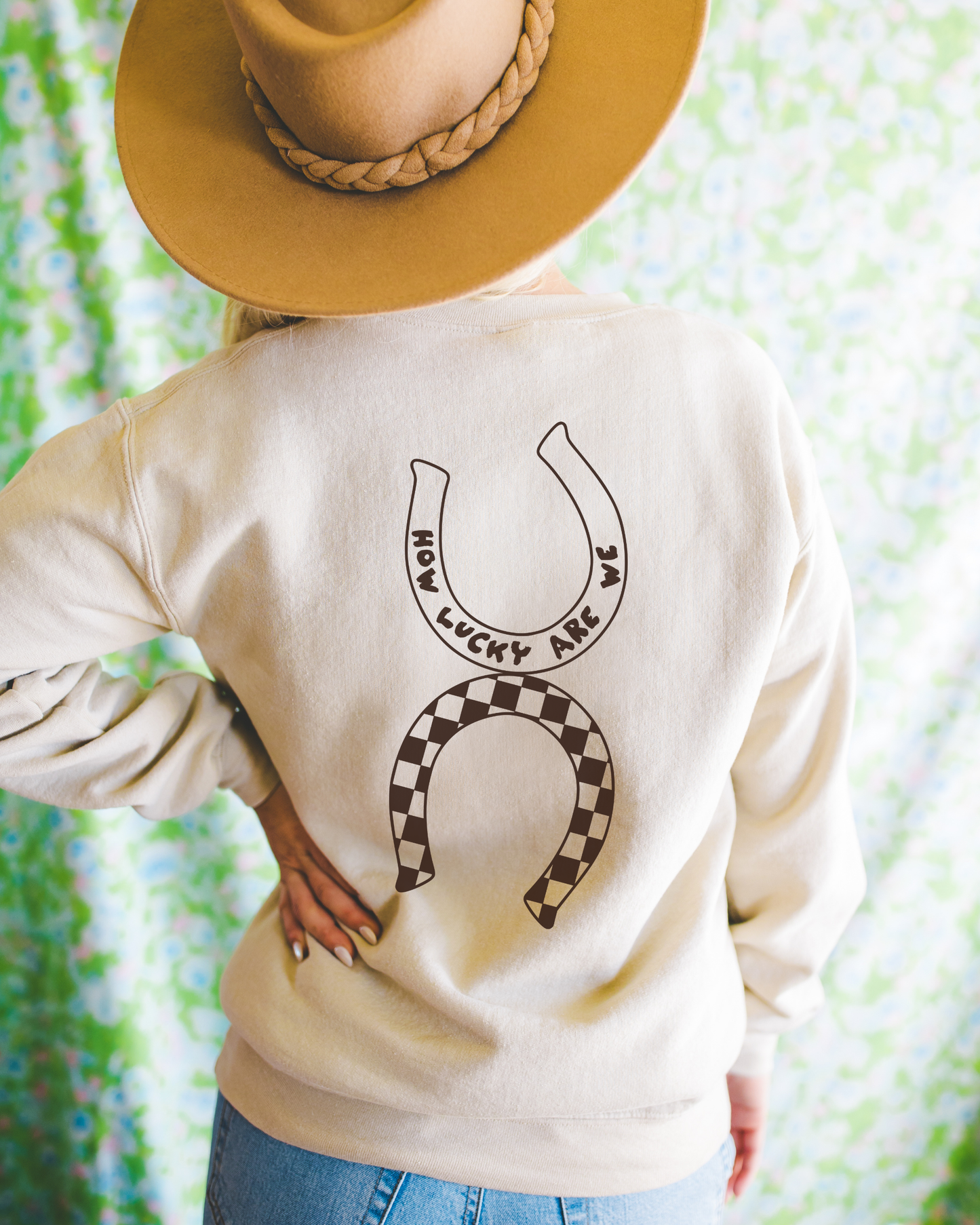 How Lucky Are We Crewneck Sweatshirt