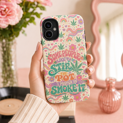 Retro Weed Phone Case | Cute Cannabis Stoner Girl Case