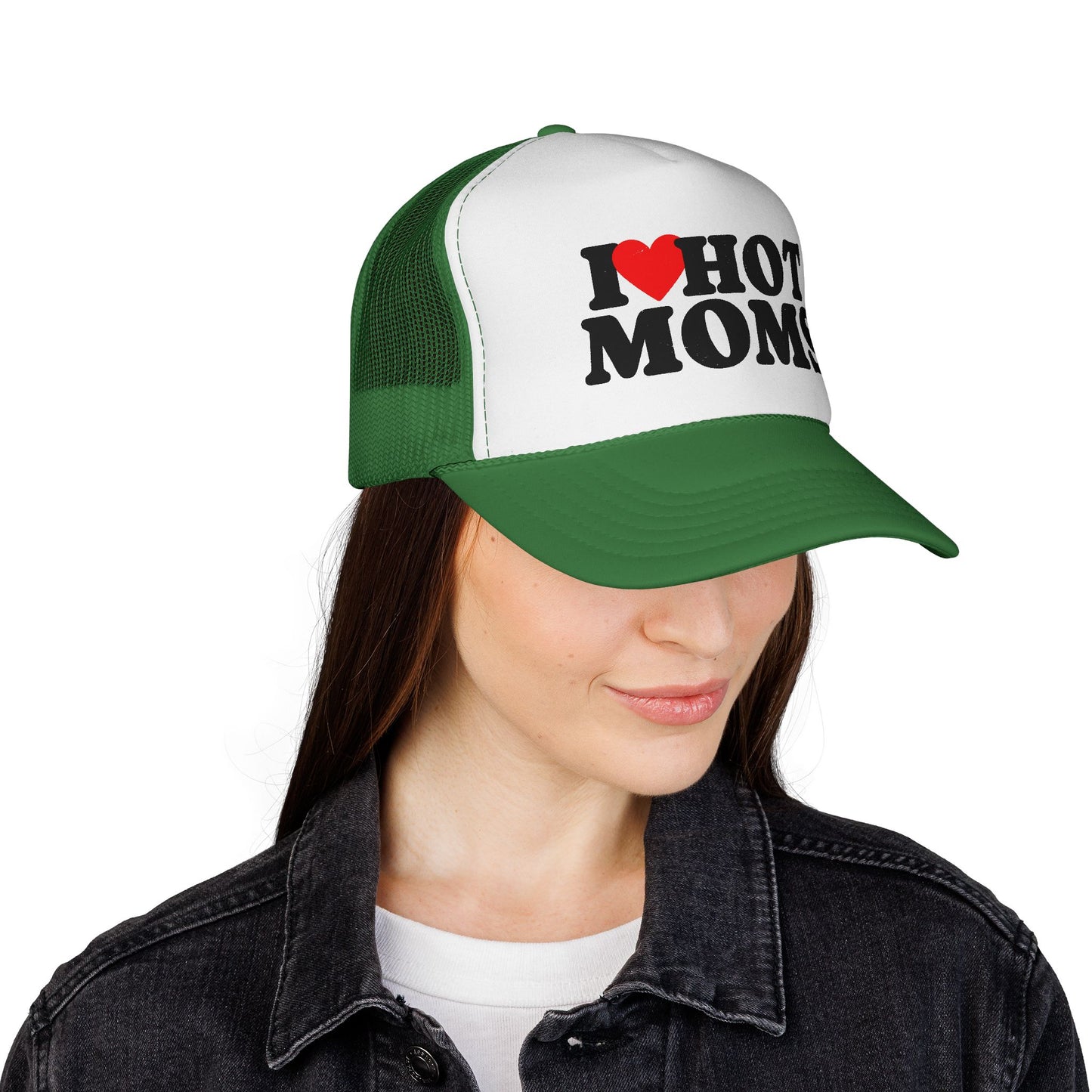 I love Hot Moms Trucker Hat, Otto Trucker Cap, Funny Hats For Men, Adult Humor Gifts, Inappropriate Trucker Hats, New Dad Gift, Lake Day Hat