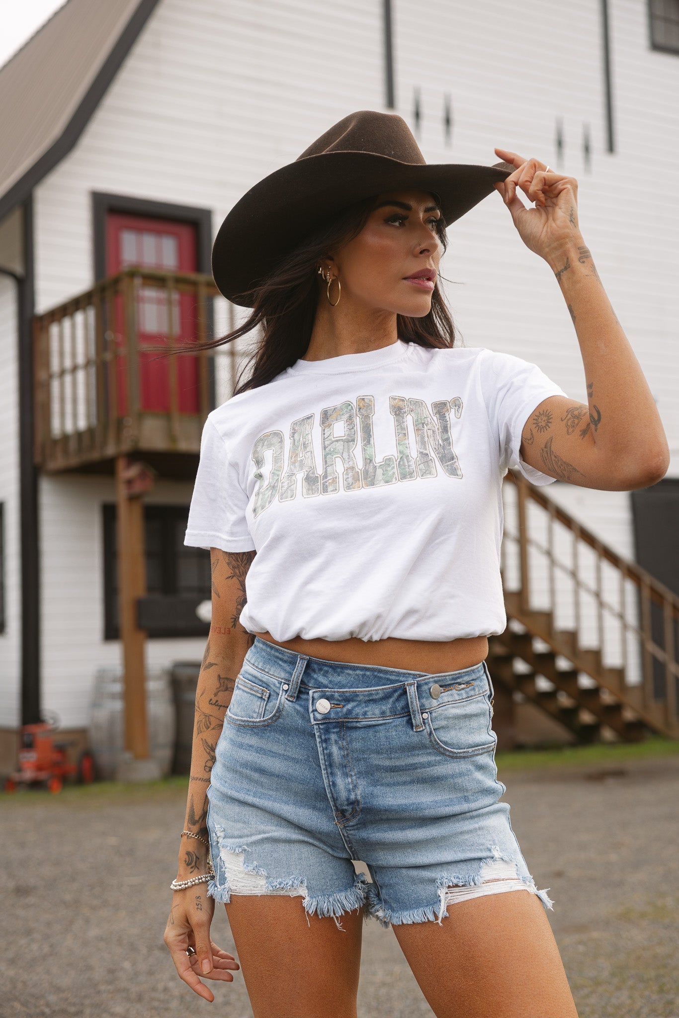 Hello Darlin' Camo Graphic Tee