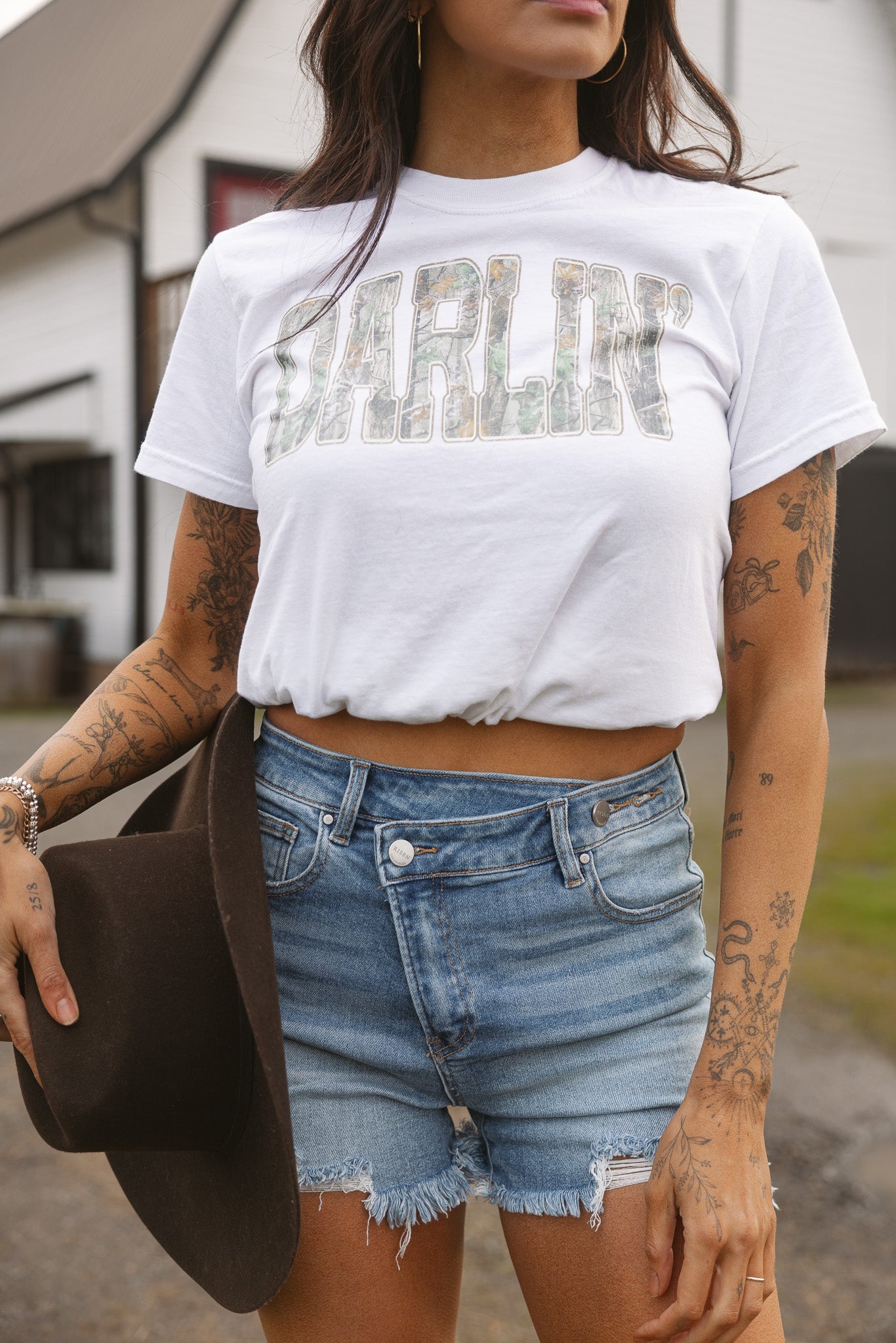 Hello Darlin' Camo Graphic Tee