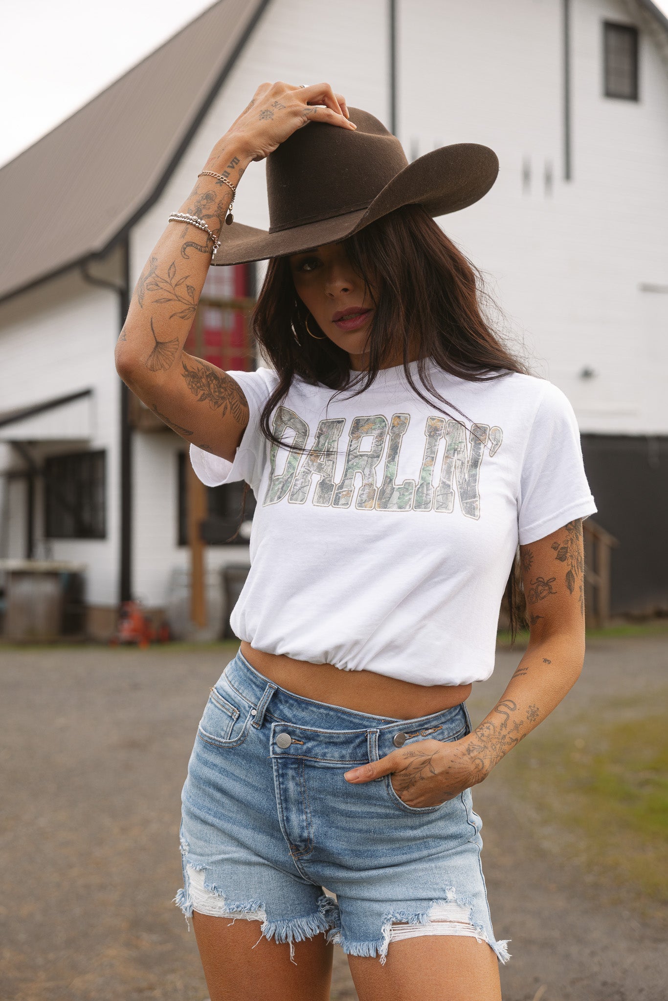 Hello Darlin' Camo Graphic Tee