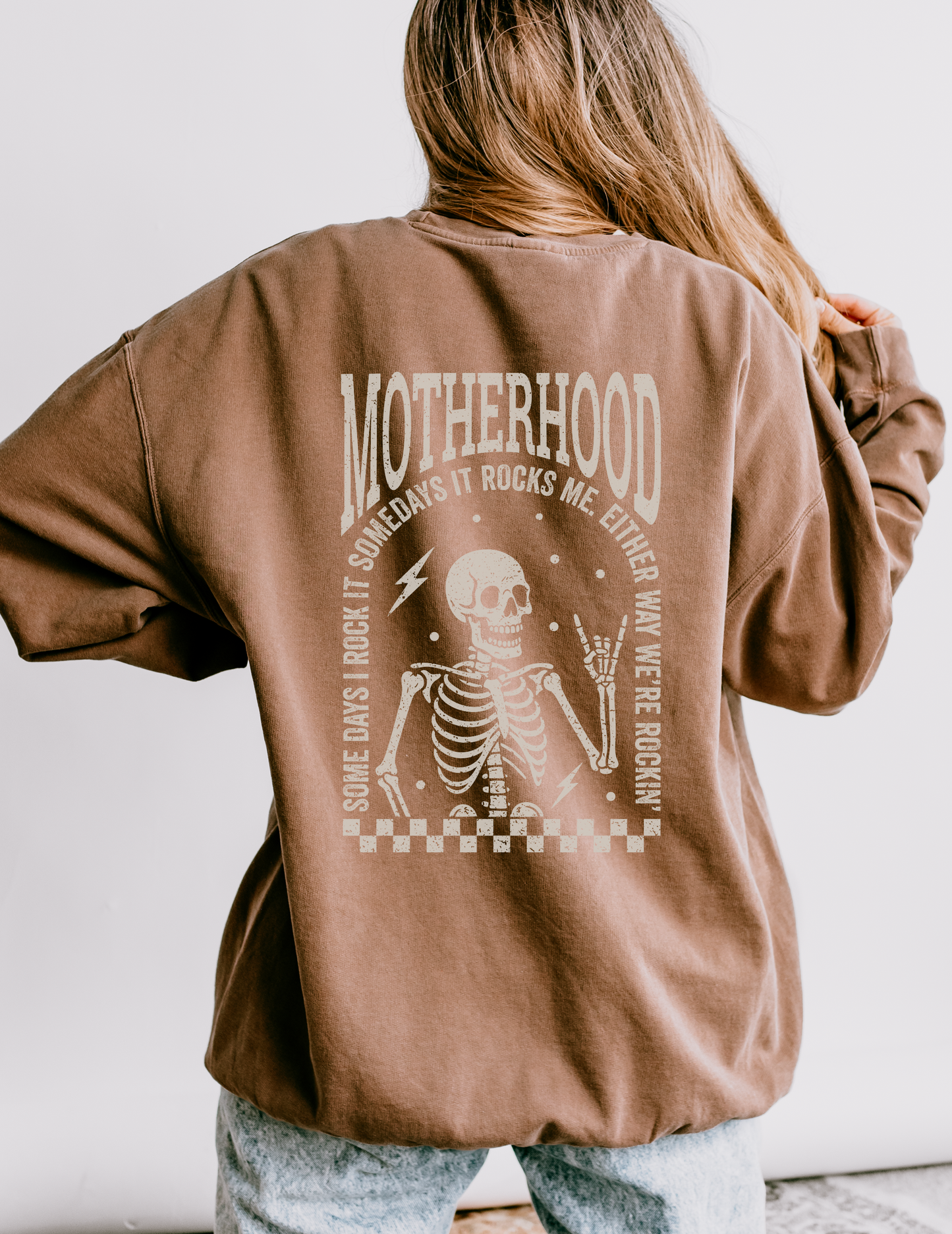 Rockin’ Motherhood Comfort Colors® Crewneck Sweatshirt