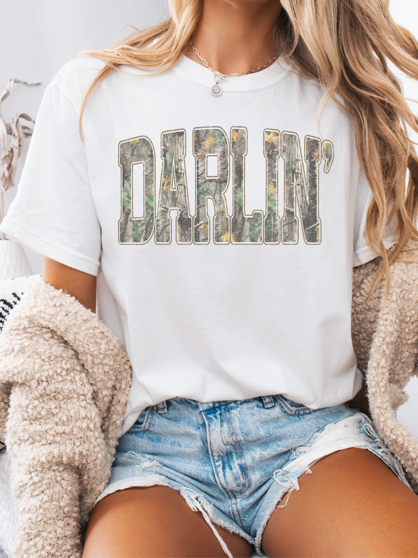 Hello Darlin' Camo Graphic Tee