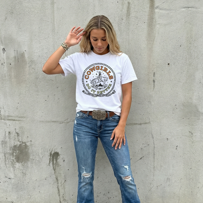 Cowgirls Do It Better vintage western graphic printed on Comfort Colors shirt