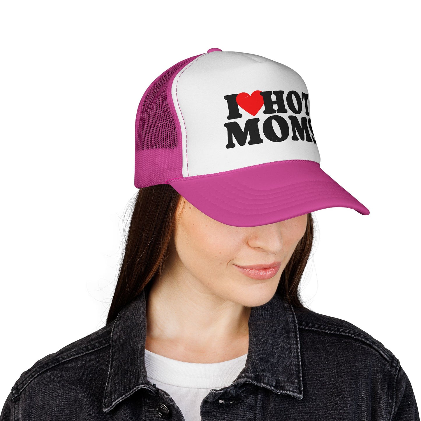 I love Hot Moms Trucker Hat, Otto Trucker Cap, Funny Hats For Men, Adult Humor Gifts, Inappropriate Trucker Hats, New Dad Gift, Lake Day Hat