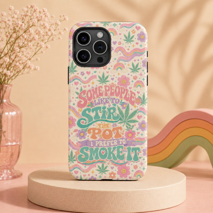 Retro Weed Phone Case | Cute Cannabis Stoner Girl Case
