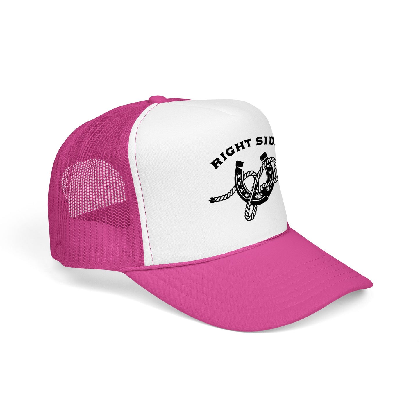 Right Side Rope Knot Trucker Hat | Western Horse Girl Trucker Cap