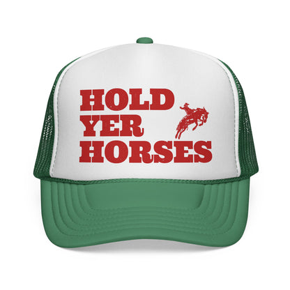 Hold Yer Horses Trucker Hat | Cowgirl Vibes Snapback by Otto