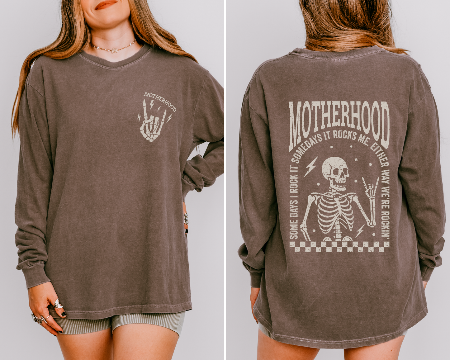 Motherhood “Some Days I Rock It” Long Sleeve Tee