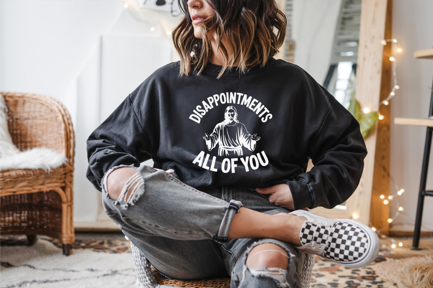 Disappointments All of You Sweatshirt – Funny Gildan Crewneck, Sarcastic Graphic Pullover