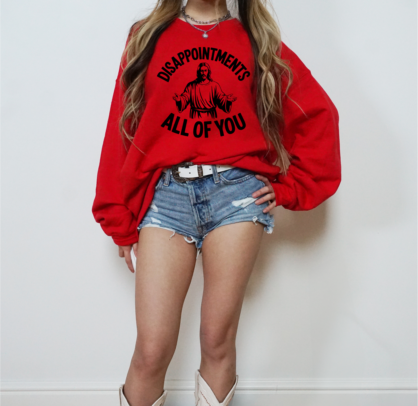 Disappointments All of You Sweatshirt – Funny Gildan Crewneck, Sarcastic Graphic Pullover