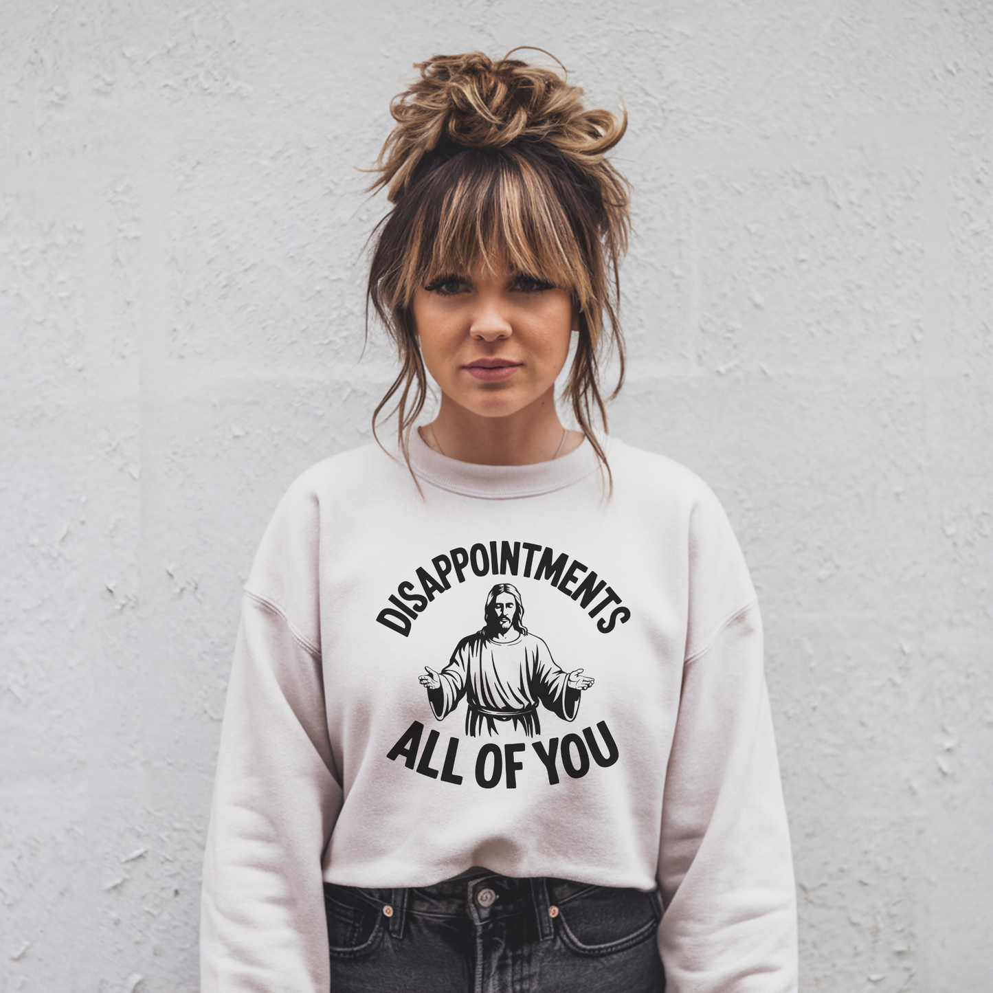 Disappointments All of You Sweatshirt – Funny Gildan Crewneck, Sarcastic Graphic Pullover