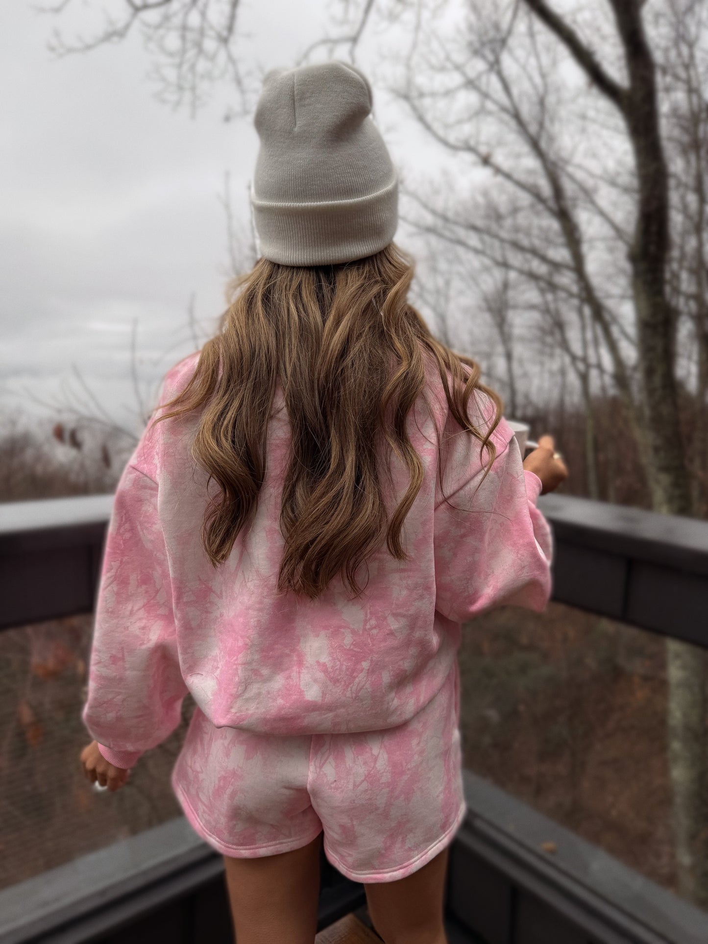Aspen Pines Pink Camo Crewneck