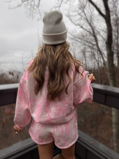 Aspen Pines Pink Camo Crewneck