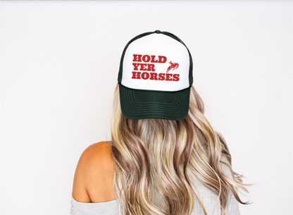 Hold Yer Horses Trucker Hat | Cowgirl Vibes Snapback by Otto