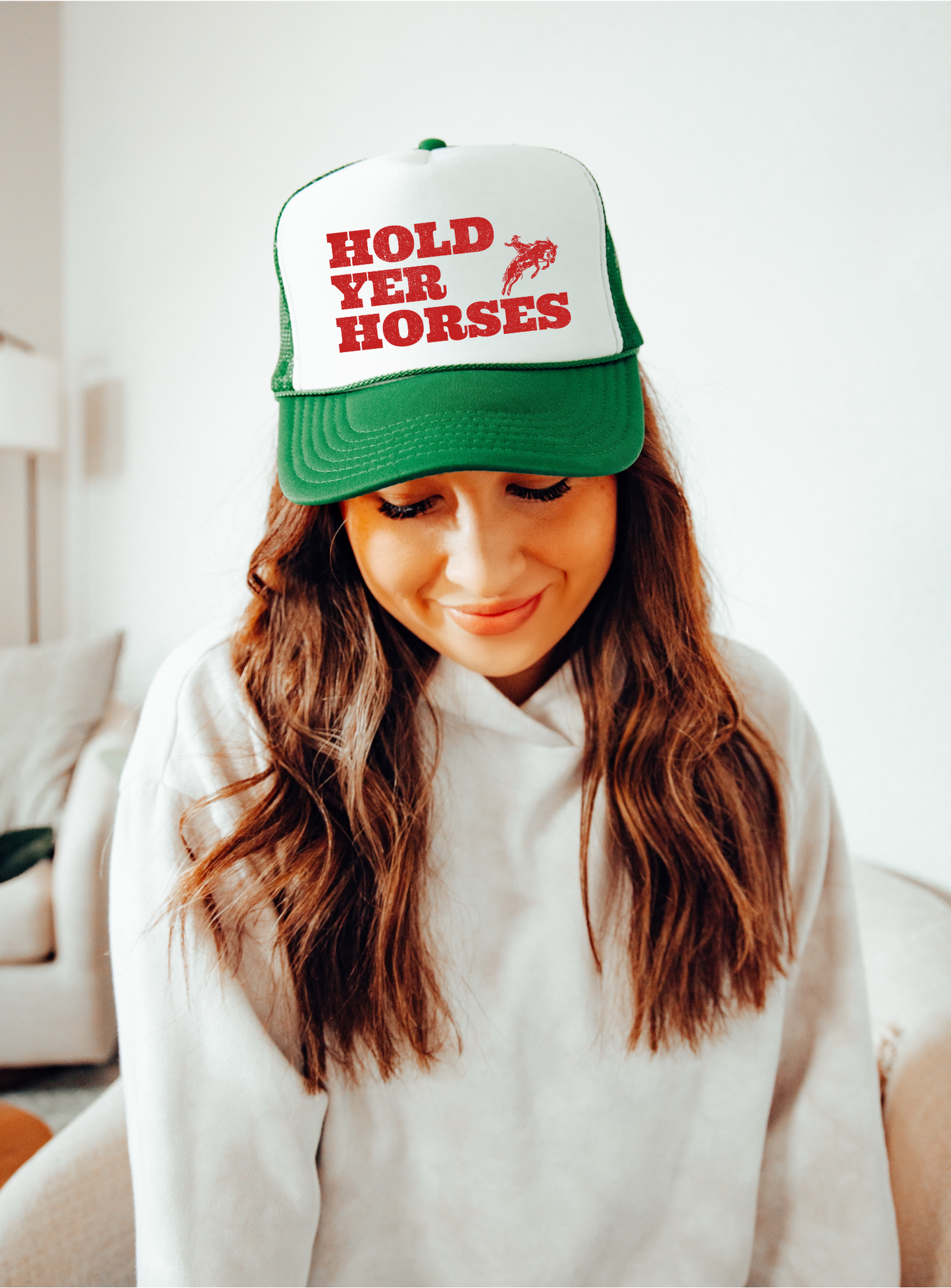 Hold Yer Horses Trucker Hat | Cowgirl Vibes Snapback by Otto