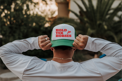 Hold Yer Horses Trucker Hat | Cowgirl Vibes Snapback by Otto