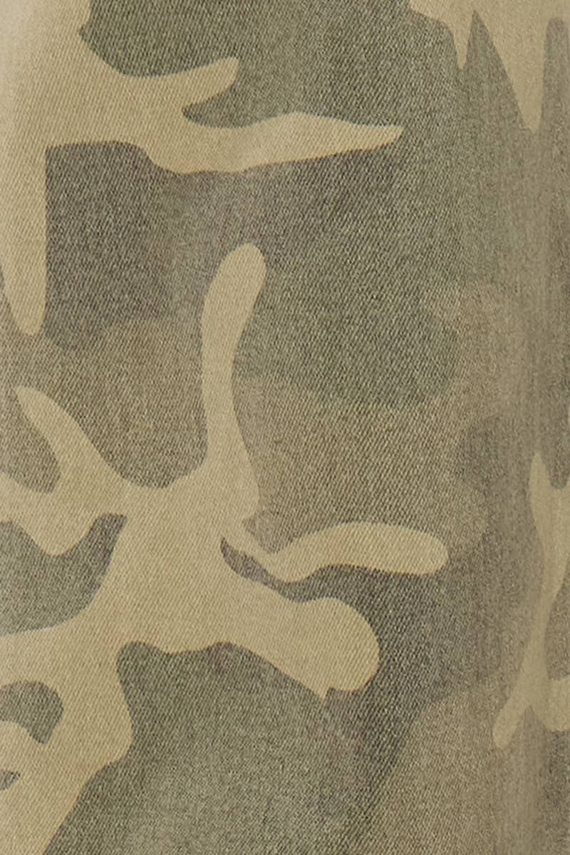 Kan Can High-Rise Camo Wide-Leg Jeans | Non-Distressed Comfort Denim