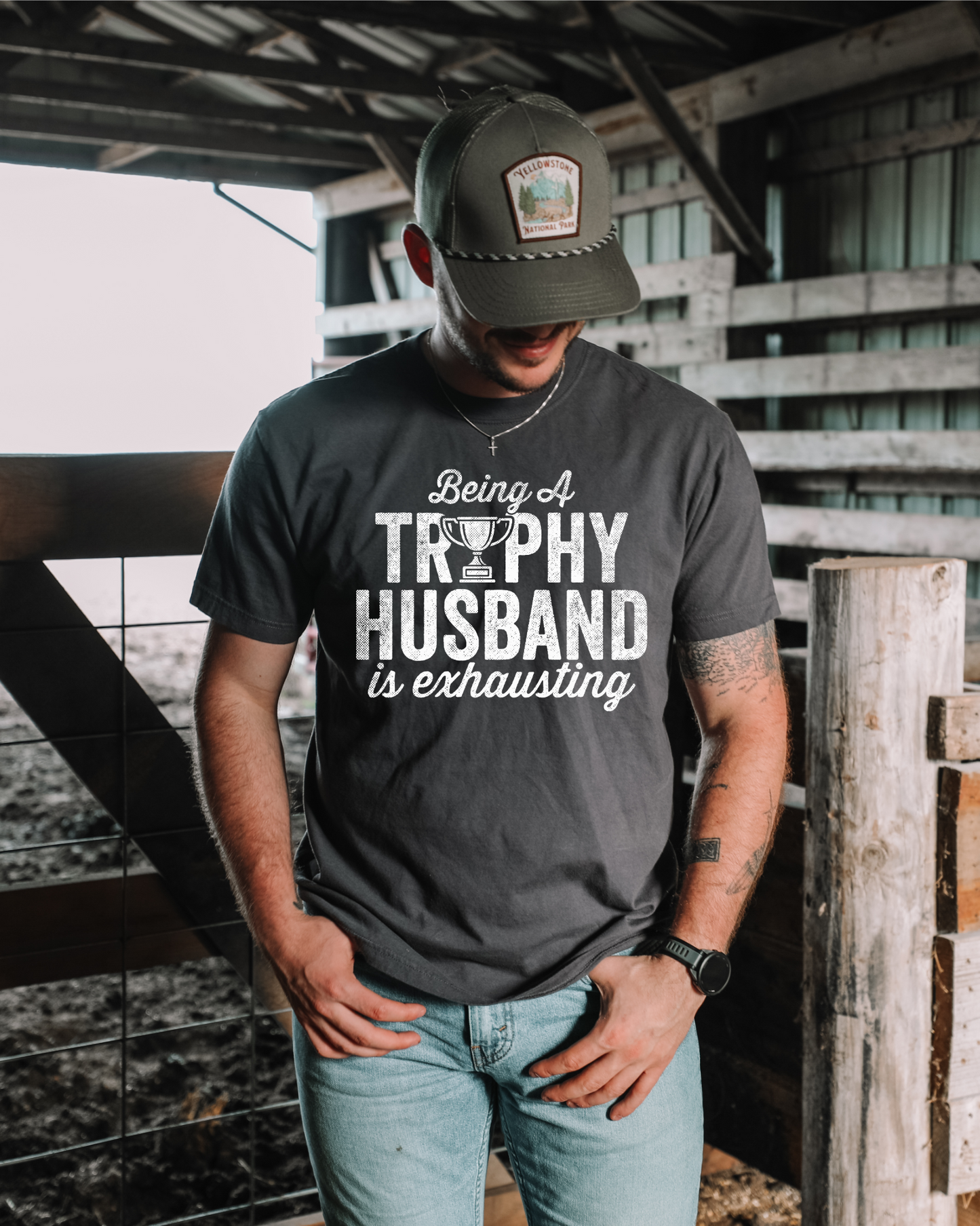 Trophy Husband T-Shirt | Funny Graphic Tee for Men | Casual Humor Shirt